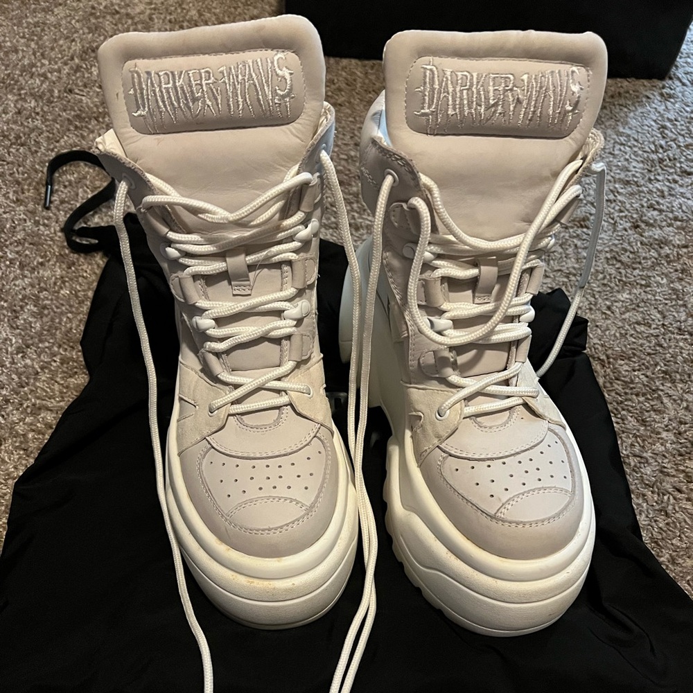 Women's Cream Platform Sneakers